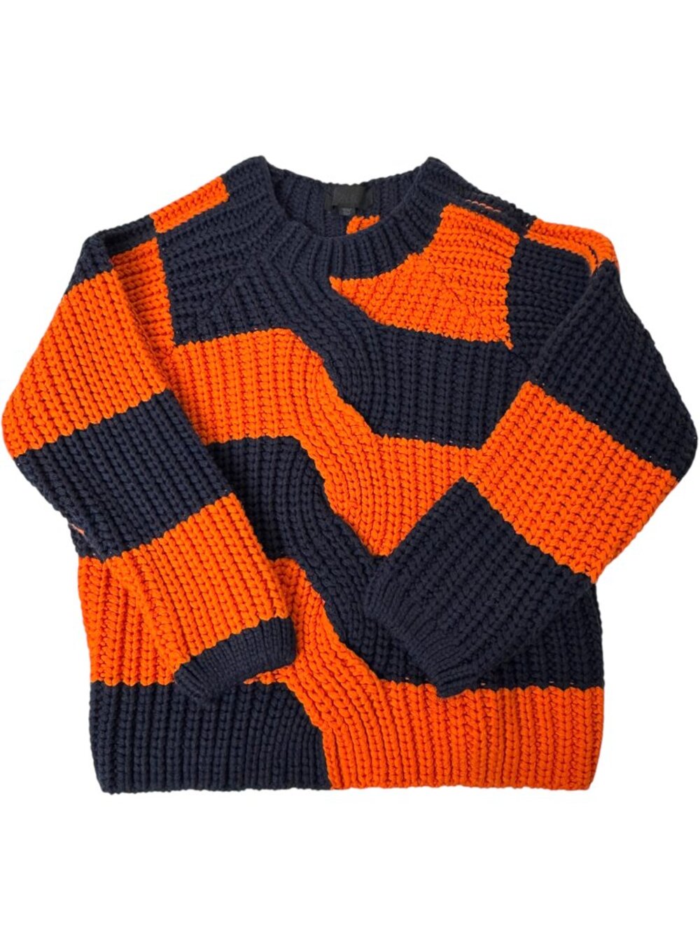ZARA CHUNKY KNIT COLORBLOCK OVERSIZE SUMMER TO AUTUMN PREPPY CLASSIC CASUAL S